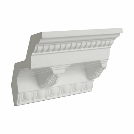 ARCHITECTURAL PRODUCTS BY OUTWATER 3-15/16 in. x 3-5/8 in. x 6 in. Long Egg and Dart Polyurethane Crown Molding Sample 3P5.37.01113
